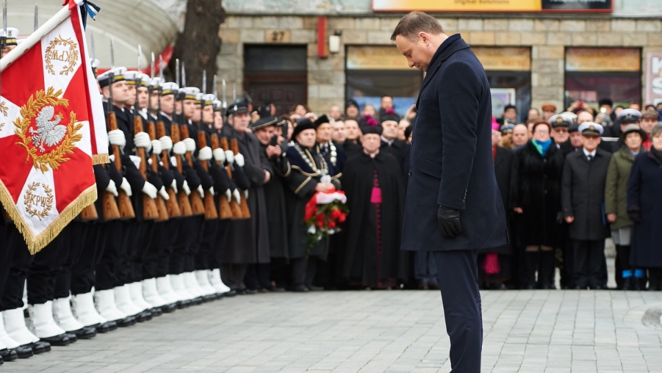 10 lutego prezydent Andrzej Duda gościł w Pucku na uroczystościach 96. rocznicy Zaślubin Polski z Morzem. Fot. Adam Warżawa