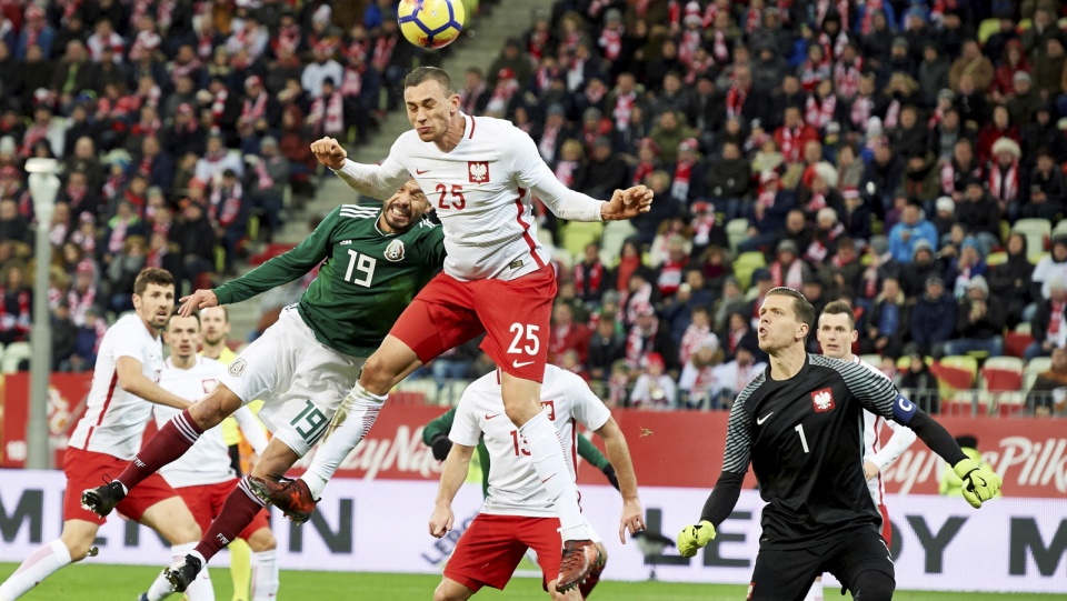 Zdjęcie z piłkarskiego meczu towarzyskiego Polska kontra Meksyk w Gdańsku. Fot. PAP/Adam Warżawa