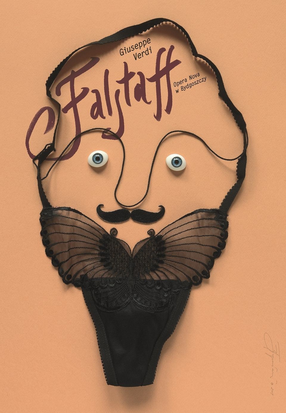 Plakat autorstwa Tomasza Bogusławskiego do „Falstaffa” Giuseppe Verdiego - październikowej premiery Opery Nova w Bydgoszczy. Fot. Materiały promocyjne