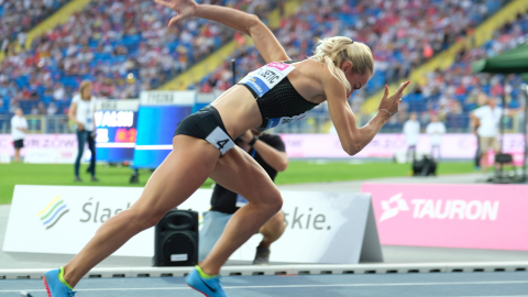 Memoriał Skolimowskiej  bieg sprinterów ozdobą mityngu na Stadionie Śląskim