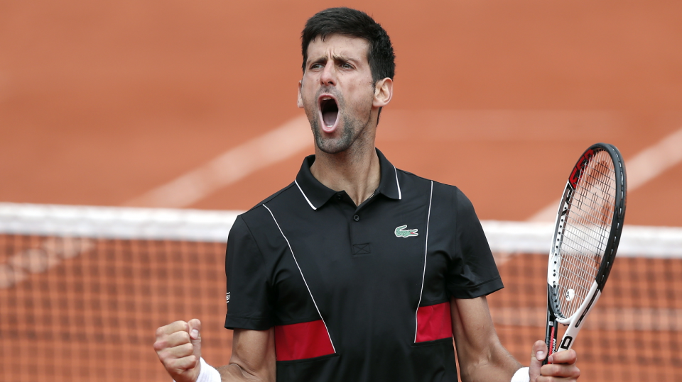 Na zdjęciu Novak Djokovic w meczu 3. rundy French Open 2018. Fot. PAP/EPA/IAN LANGSDON