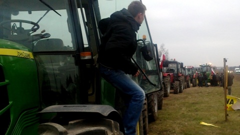 Rolniczy protest na drodze 91. Są utrudnienia w ruchu