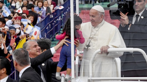 Papież w Japonii zaapelował o zakaz broni nuklearnej