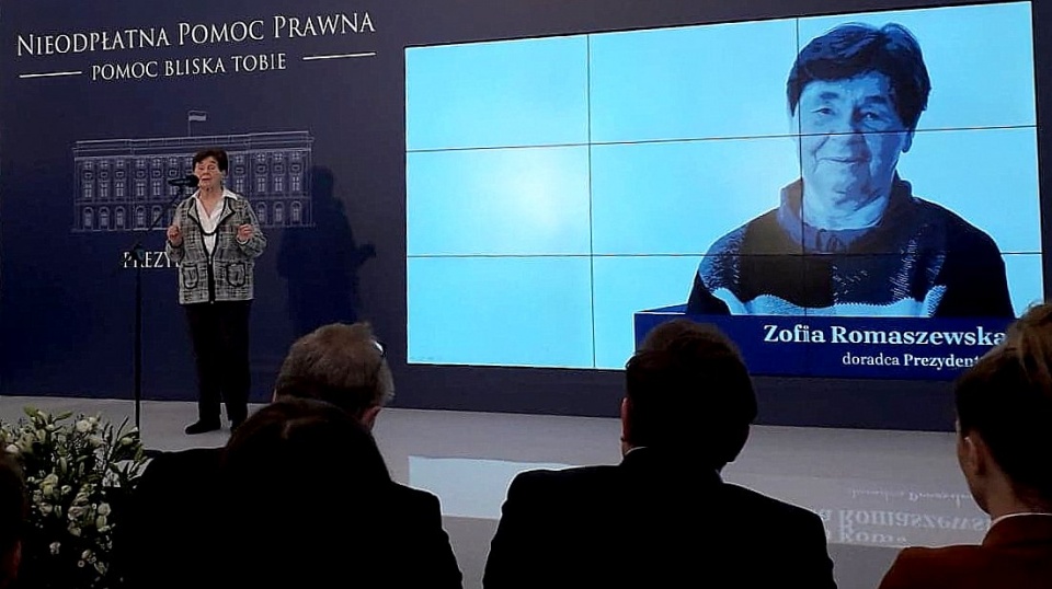 25 stycznia w spotkaniu z dziennikarzami udział wzięła również Zofia Romaszewska, doradca prezydenta RP. Fot. Michał Jędryka