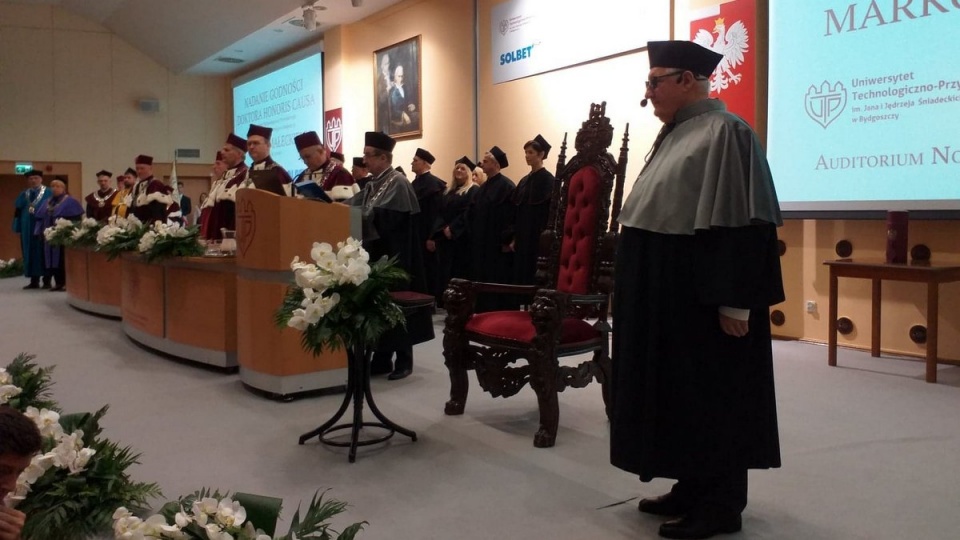 Nadanie tytułu doktora honoris causa UTP Markowi Małeckiemu, szefowie firmy Solbet./fot. Damian Klich