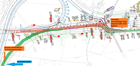 Uwaga kierowcy Zmiany w ruchu na drodze S5 na węźle Nowe Marzy