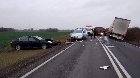 Wypadek na drodze krajowej nr 5 między Włókami a Kusowem