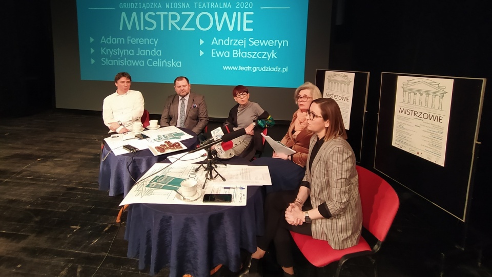 Konferencja zapowiadająca Grudziądzką Wiosnę Teatralną 2020. Fot. Marcin Doliński