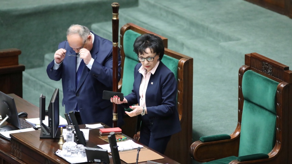Marszałek Sejmu Elżbieta Witek na sali obrad Sejmu. Fot. PAP/Leszek Szymański