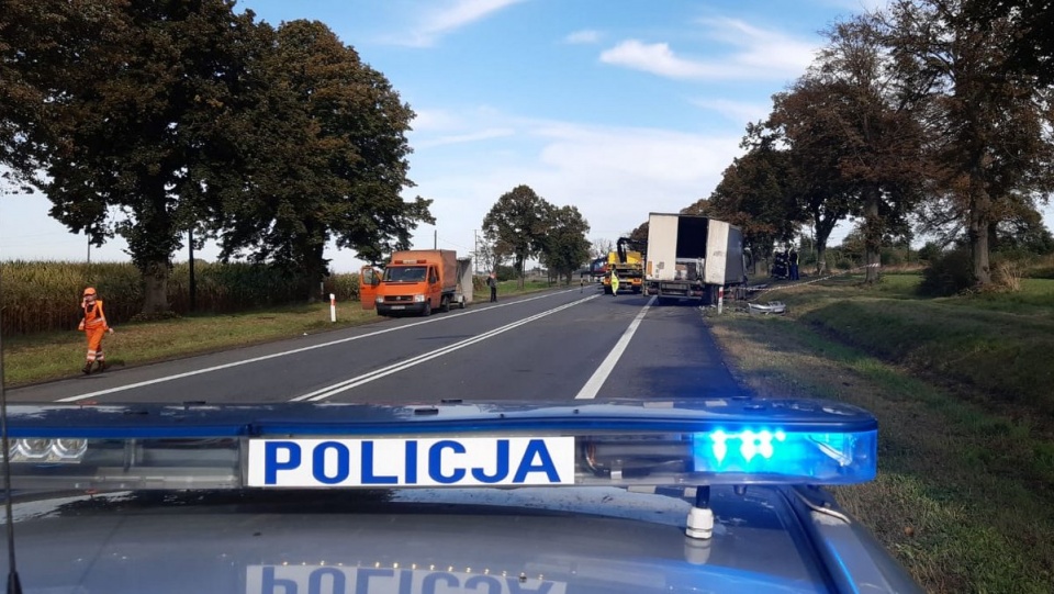 Wypadek w Ostaszewie (powiat toruński)/fot. materiały policji