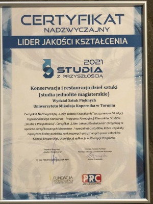 Studia z przyszłością dla Katedry Konserwacji i Restauracji Dzieł Sztuki