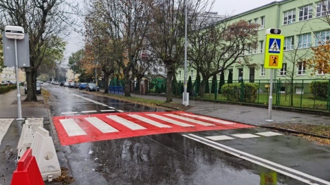 Nowe przejście dla pieszych przy grudziądzkiej szkole