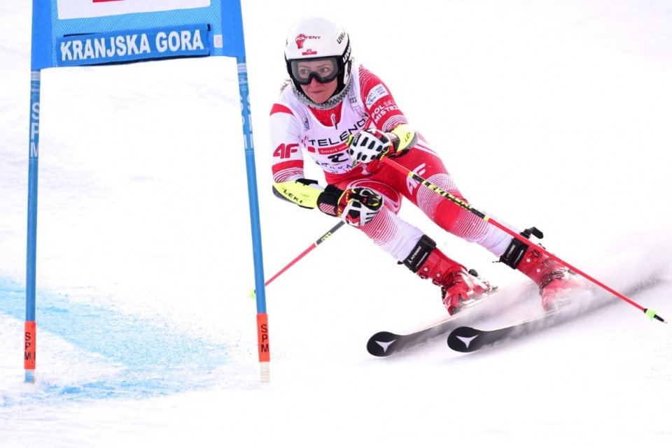 Maryna Gasienica-Daniel zajęła 11. miejsce w slalomie gigancie alpejskiego Pucharu Świata w Kranjskiej Gorze/fot. PAP/EPA/IGOR KUPLJENIK