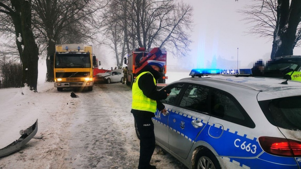 Wypadek w miejscowości Okrąg pod Lipnem/fot. materiały policji