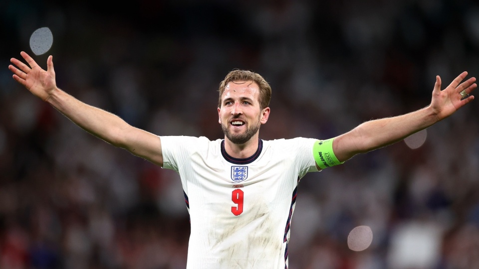 Harry Kane zdobył bramkę decydującą o awansie Anglii do finału Euro 2021. Fot. EPA/Carl Recine POOL