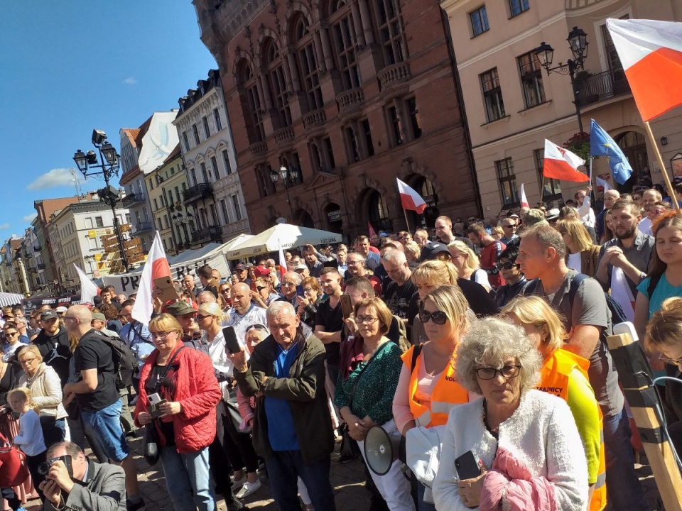 Protest antyszczepionkowców w Toruniu/fot. Adriana Andrzejewska-Kuras
