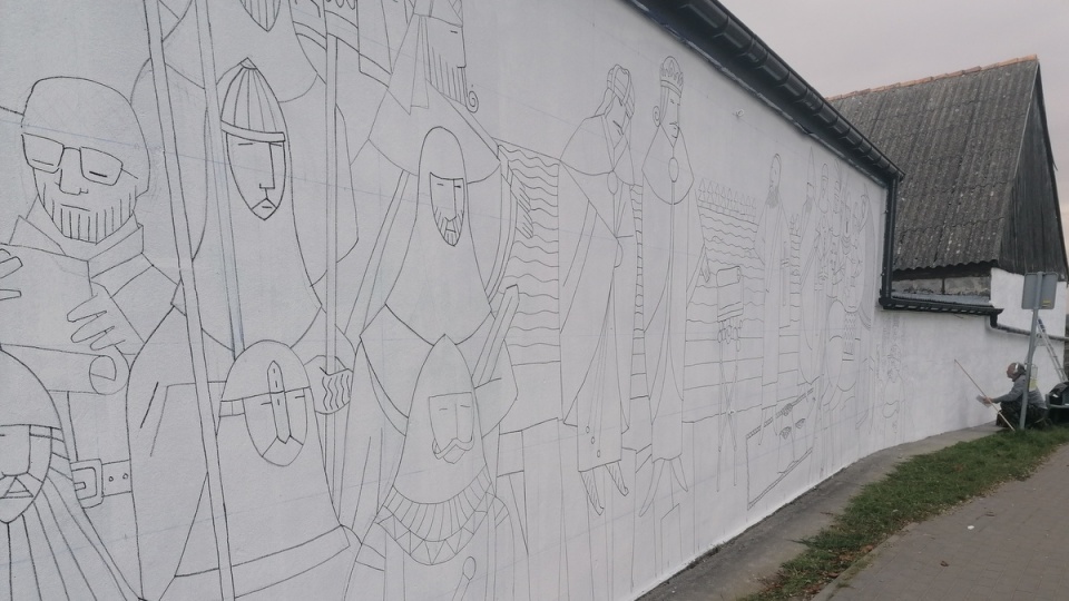 Autorem muralu jest artysta plastyk Cezary Mazurkiewicz, który od lat mieszka w Zotorii/fot. Iwona Muszytowska-Rzeszotek