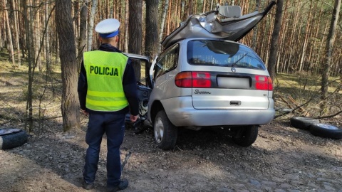 Samochód uderzył w drzewo. Kierowca zginął na miejscu