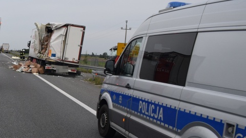 Po wypadku dwóch ciężarówek na A1: jeden z kierowców był nietrzeźwy