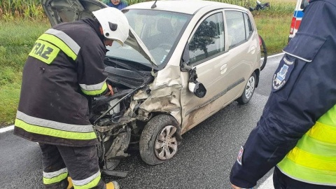 Kobieta i dziecko w szpitalu. Dwa samochody zderzyły się pod Sępólnem Krajeńskim