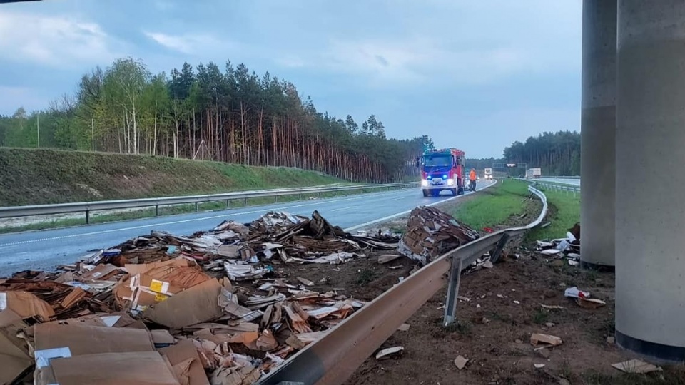 Do niebezpiecznego zdarzenia doszło przed godz. 19.00 na trasie S5, na wysokości Osówca (kierunek Gdańsk)/fot. OSP Kruszyn
