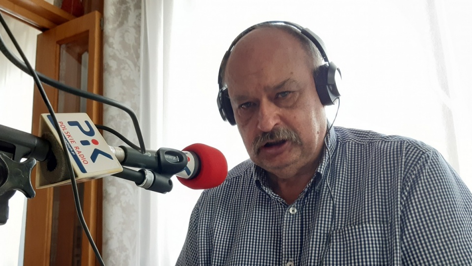 Prof. Wojciech Polak w studiu Polskiego Radia PiK/fot. Henryk Żyłkowski