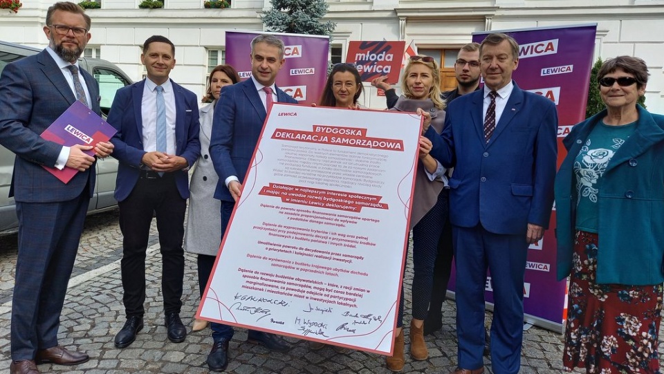 Członkowie Nowej Lewicy podpisali Bydgoską Deklarację Samorządową. Fot. Agata Raczek