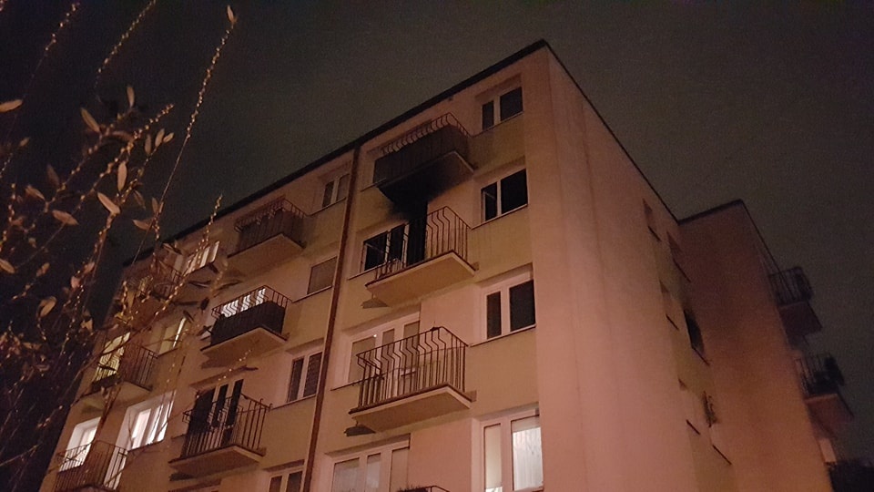 Pożar bloku przy ul. Stawowej w Bydgoszczy/fot. Bydgoszcz 998