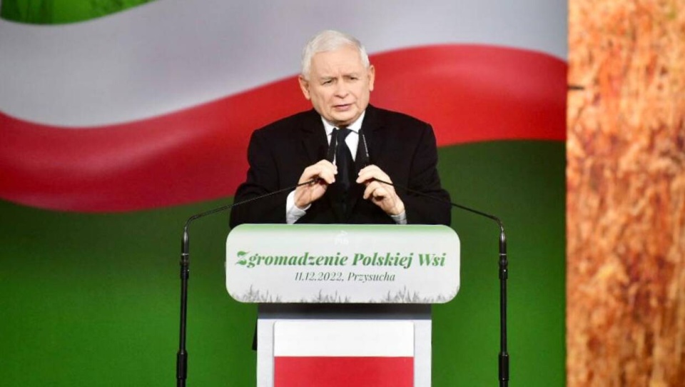 Jarosław Kaczyński podczas spotkania w Przysusze/PiS, Twitter