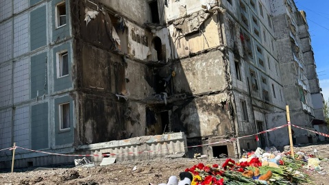 Na trasie wolontariuszy był także Humań, miasto, w którym kilka dni wcześniej w wyniku uderzenia rosyjskiej rakiety zginęły 23 osoby/fot. Fundacja Polska, Facebook