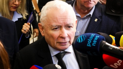 Jarosław kaczyński tuż przed pierwszym posiedzeniem nowego sejmu/fot. PAP/Paweł Supernak