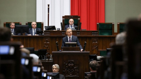 Prezydent Andrzej Duda w Sejmie/ fot. Jakub Szymczuk/KPRP