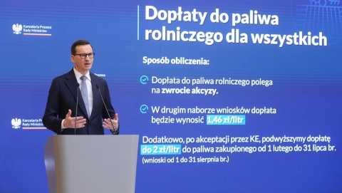 Premier: Uruchamiamy największą w historii pomoc dla rolników. Nie oglądamy się na Brukselę