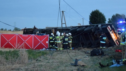 Śmiertelny wypadek na DK nr 25 we Wronowach, w pobliżu Strzelna [aktualizacja]