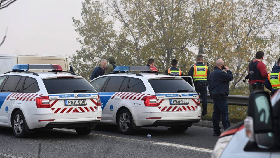 Węgierska policja na miejscu wypadku, zdjęcie ilustracyjne/fot. Zoltan Mihadak, PAP, EPA