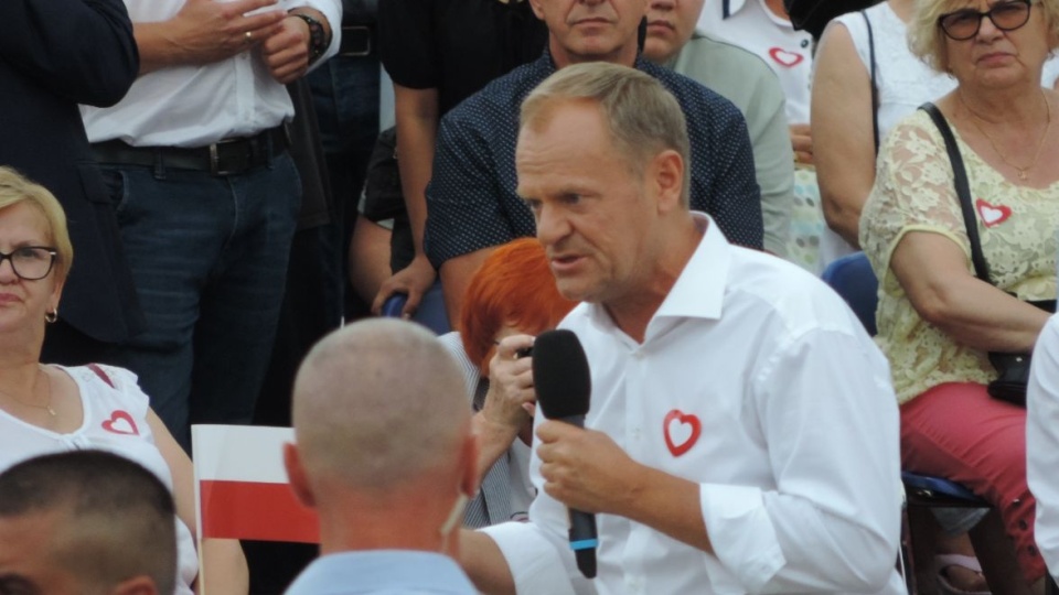 Donald Tusk podczas wiecu we Włocławku/Marek Ledwosiński, archiwum