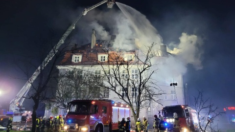 Pożar kamienicy w Grudziądzu. Jednej osoby nie udało się uratować/fot. Maciej Glamowski Prezydent Grudziądza