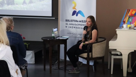 Podróżniczka Kamila Kielar była pierwszym gościem projektu „Górskie opowieści” w Bibliotece Miejskiej im. Kasprowicza w Inowrocławiu/fot. materiały organizatorów