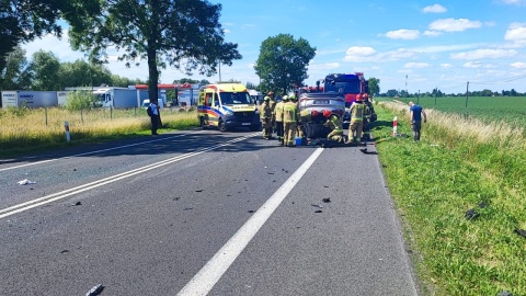 Wypadek w gminie Stolno/fot. KP PSP Chełmno