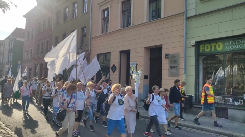 Pielgrzymi z diecezji toruńskiej rano wyruszyli w kierunku Jasnej Góry/fot: Michał Zaręba