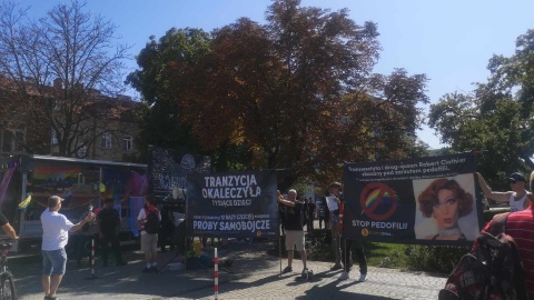 Kontramanifestacja podczas Marszu Równości we Włocławku/fot. Agnieszka Marszał