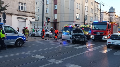 Wypadek wydarzył się na skrzyżowaniu ulic: Gdańskiej i Chodkiewicza/fot. Kamil Bździan