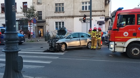 Wypadek wydarzył się na skrzyżowaniu ulic: Gdańskiej i Chodkiewicza/fot. Kamil Bździan