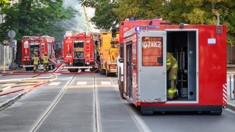 Miejsce nocnego pożaru i wybuchu w kamienicy w Poznaniu/fot. Janub Kaczmarczyk, PAP