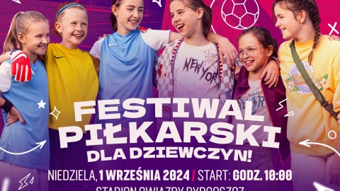 Kujawsko-Pomorski Związek Piłki Nożnej zaprasza na piłkarski piknik dla dziewczyn i kobiet, który odbędzie się na stadionie Gwiazdy Bydgoszcz/plakat: materiały organizatora