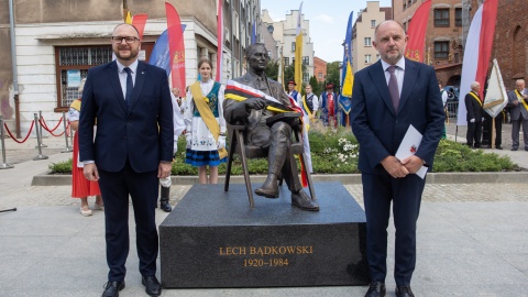 Odsłonięcie pomnika Lecha Bądkowskiego w Gdańsku/fot. Mikołaj Kuras dla UMWKP