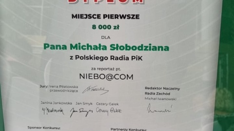 Michał Słobodzian z Polskiego Radia PiK wygrał Ogólnopolski Konkurs na Reportaż Radiowy im. Ireny Linkiewicz/fot: Cezary Wojtczak