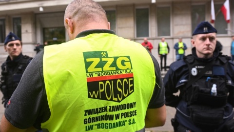 Górnicy i pracownicy elektrowni strajkowali przed Ministerstwem Aktywów Państwowych w Warszawie/fot: PAP, Piotr Nowak