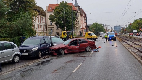 Do zdarzenia doszło na wysokości ul. Wyczółkowskiego/fot. KMP w Bydgoszczy