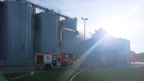 Katastrofa budowlana w Janikowie pod Inowrocławiem. Po pożarze zawalił się silos/fot. PSP Janikowo